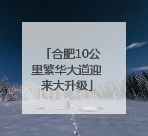 合肥10公里繁华大道迎来大升级